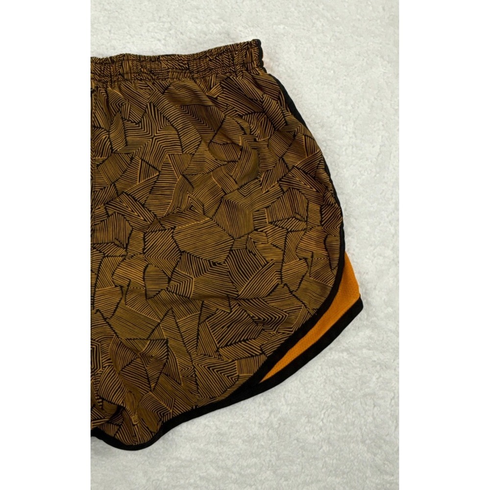 Nike Dri-FIT Tempo Womens Small Orange Black Prism Print Running Shorts - Picture 7 of 11